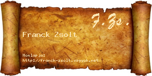 Franck Zsolt névjegykártya
